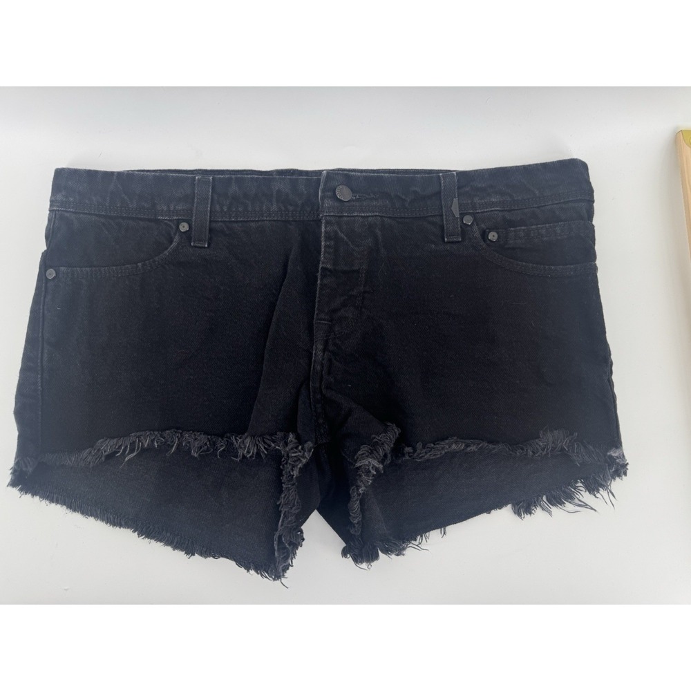 Harley Davidson black cut off jean shorts size 31